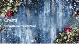  Presentation with aged wood - Beautiful PPT theme featuring berries and other season backdrop and a teal colored foreground