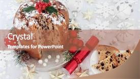  Presentation with cracker - Slide deck enhanced with berries cracker red silver gold background and a coral colored foreground