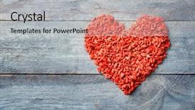  Presentation with heart health - Slide deck with berries in shape of heart background and a  colored foreground