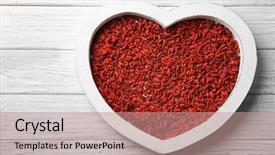  Presentation with heart disease diet - Colorful PPT theme enhanced with berries in shape of heart backdrop and a  colored foreground