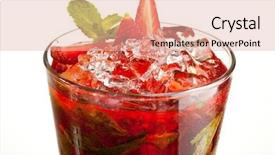  Presentation with energy drink - PPT layouts consisting of berries mojito with energy drink background and a lemonade colored foreground