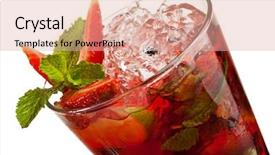  Presentation with energy drink - Slide deck featuring berries mojito with energy drink background and a lemonade colored foreground
