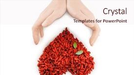  Presentation with heart health - Audience pleasing PPT theme consisting of berries on white background heart backdrop and a  colored foreground