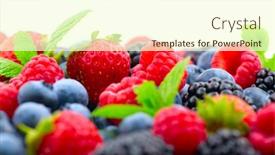  Presentation with berries - PPT layouts enhanced with berries-various-colorful-berries-background background and a cream colored foreground