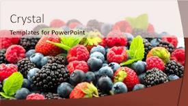  Presentation with blackberry - Slide set featuring berries-various-colorful-berries-background background and a lemonade colored foreground