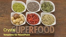  Presentation with matcha green tea - Cool new slide deck with berry and hemp seed heart backdrop and a tawny brown colored foreground