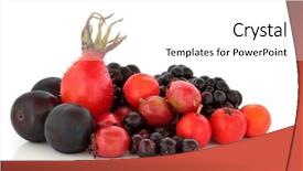  Presentation with blackcurrant - Slide deck featuring berry blueberry and blackcurrant fruit background and a white colored foreground