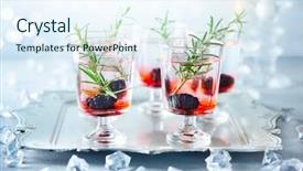  Presentation with liqueur - Beautiful presentation featuring berry cocktails made with blackberry backdrop and a sky blue colored foreground