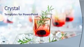  Presentation with liqueur - Presentation theme with berry cocktails made with blackberry background and a sky blue colored foreground