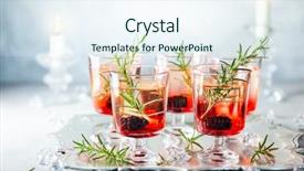  Presentation with liqueur - Audience pleasing slide deck consisting of berry cocktails made with blackberry backdrop and a sky blue colored foreground