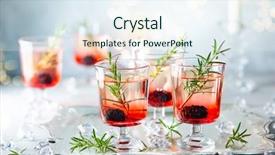  Presentation with liqueur - Presentation theme enhanced with berry cocktails made with blackberry background and a sky blue colored foreground