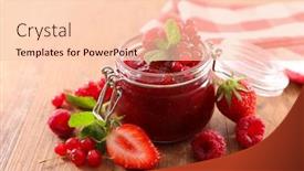  Presentation with fruit jam - Cool new theme with berry-fruit-jam-in-jar backdrop and a lemonade colored foreground