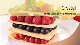  Presentation with fruit - Colorful presentation theme enhanced with berry-fruit-mille-feuille backdrop and a blonde colored foreground