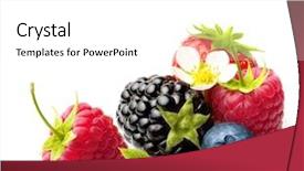  Presentation with blackberry - Beautiful presentation theme featuring berry fruits berries raspberry strawberry backdrop and a white colored foreground