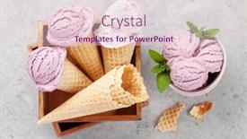  Presentation with ice cream sundae - Slides enhanced with berry-ice-cream-sundae background and a  colored foreground