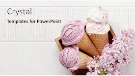  Presentation with ice cream sundae - PPT theme featuring berry-ice-cream-sundae background and a white colored foreground