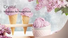  Presentation with ice cream sundae - Slides featuring berry-ice-cream-sundae background and a lemonade colored foreground