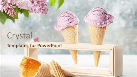  Presentation with ice cream sundae - Slides with berry-ice-cream-sundae background and a lemonade colored foreground