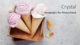  Presentation with ice cream sundae - Slides enhanced with berry-ice-cream-sundae background and a light gray colored foreground