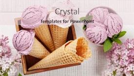  Presentation with ice cream sundae - Theme with berry-ice-cream-sundae background and a lemonade colored foreground