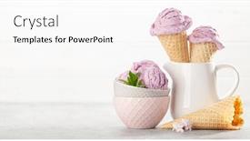  Presentation with ice cream sundae - Slide deck featuring berry-ice-cream-sundae background and a white colored foreground