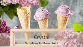  Presentation with ice cream sundae - Slides consisting of berry-ice-cream-sundae background and a lemonade colored foreground