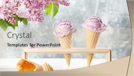  Presentation with ice cream sundae - Slide set having berry-ice-cream-sundae background and a lemonade colored foreground