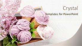  Presentation with ice cream sundae - PPT layouts enhanced with berry-ice-cream-sundae background and a sky blue colored foreground
