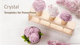  Presentation with ice cream sundae - Slide set enhanced with berry-ice-cream-sundae background and a sky blue colored foreground