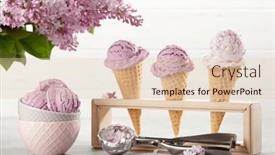  Presentation with ice cream cones - Slide deck enhanced with berry-ice-cream-sundae background and a lemonade colored foreground