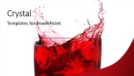  Presentation with cranberry juice - PPT theme having berry juice drink background and a white colored foreground