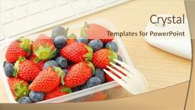  Presentation with lunch box - PPT layouts having berry mix lunch box background and a lemonade colored foreground