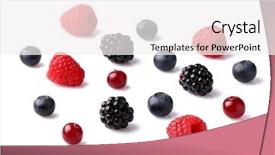  Presentation with red white blue - Presentation featuring berry on a white background background and a white colored foreground