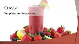  Presentation with smoothie - PPT layouts featuring berry smoothie background and a white colored foreground