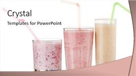  Presentation with smoothies - PPT layouts consisting of berry smoothies isolated on white background and a white colored foreground