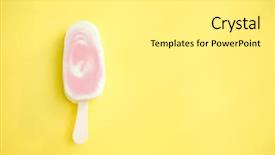  Presentation with coffe berry - Presentation design with berry sorbet and yogurt popsicle background and a white colored foreground