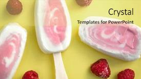 Presentation with yogurt - Cool new slides with berry sorbet and yogurt popsicles backdrop and a  colored foreground