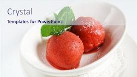  Presentation with mint - PPT theme enhanced with berry-sorbet-with-mint background and a sky blue colored foreground