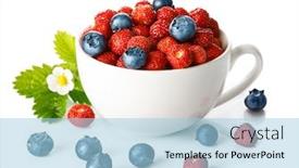  Presentation with wild flower - Slide set enhanced with berry-wild-strawberry-and-blueberry background and a light blue colored foreground