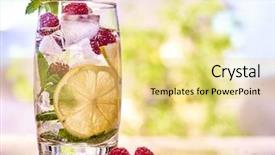  Presentation with alcohol - Cool new presentation theme with quechers - alcohol cocktail on wooden boards backdrop and a yellow colored foreground