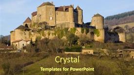  Presentation with france - Audience pleasing PPT theme consisting of berze-le-chatel-burgundy-france backdrop and a tawny brown colored foreground