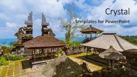  Presentation with bali temple - Amazing theme having besakih temple - bali island indonesia backdrop and a light blue colored foreground