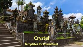  Presentation with bali temple - Cool new presentation theme with besakih temple - bali island indonesia backdrop and a tawny brown colored foreground