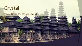  Presentation with hindu - Cool new PPT layouts with besakih temple in bali indonesia backdrop and a cream colored foreground