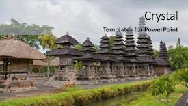  Presentation with hindu - Colorful PPT theme enhanced with besakih temple in bali indonesia backdrop and a light gray colored foreground