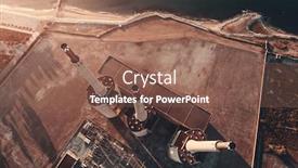  Presentation with power plant - Cool new PPT theme with besos-thermic-power-plant-straight backdrop and a violet colored foreground