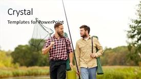  Presentation with fishing net - Slide deck consisting of free best - leisure and people concept background and a cream colored foreground