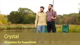  Presentation with fishing net - PPT layouts with free best - leisure and people concept background and a tawny brown colored foreground