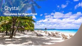  Presentation with best - PPT layouts having best-beaches-and-tropical-holidays background and a cobalt blue colored foreground