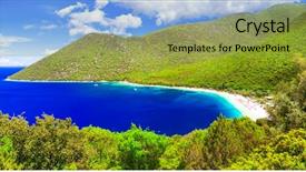  Presentation with best practices - Amazing presentation theme having best beaches of kefalonia - antisamos backdrop and a yellow colored foreground